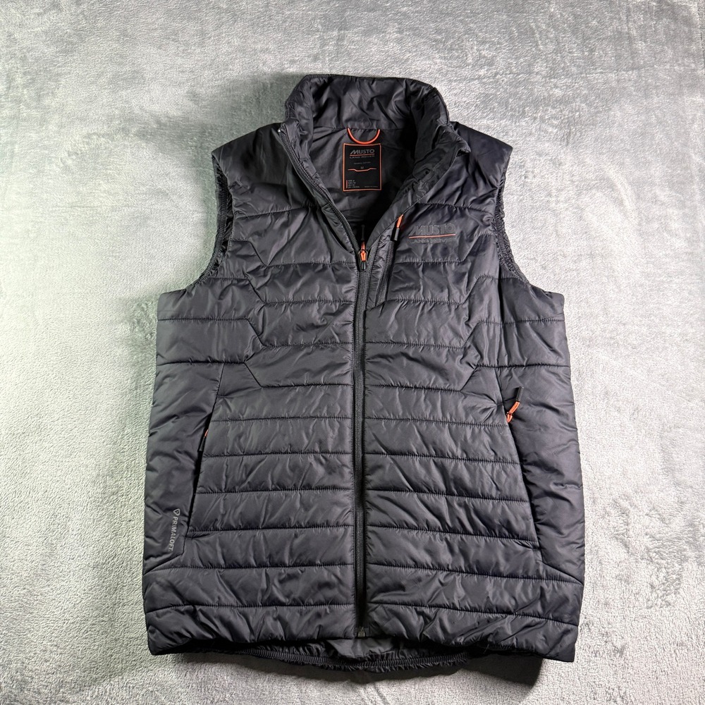 Land Rover Musto Primaloft Quilted Puffer Vest Gilet Mens M Black
